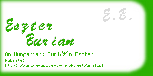 eszter burian business card